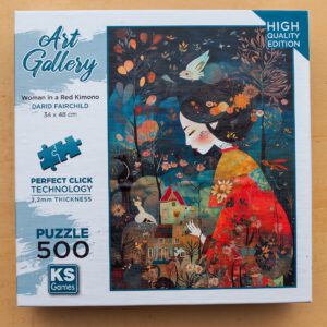 Woman in a red Kimono